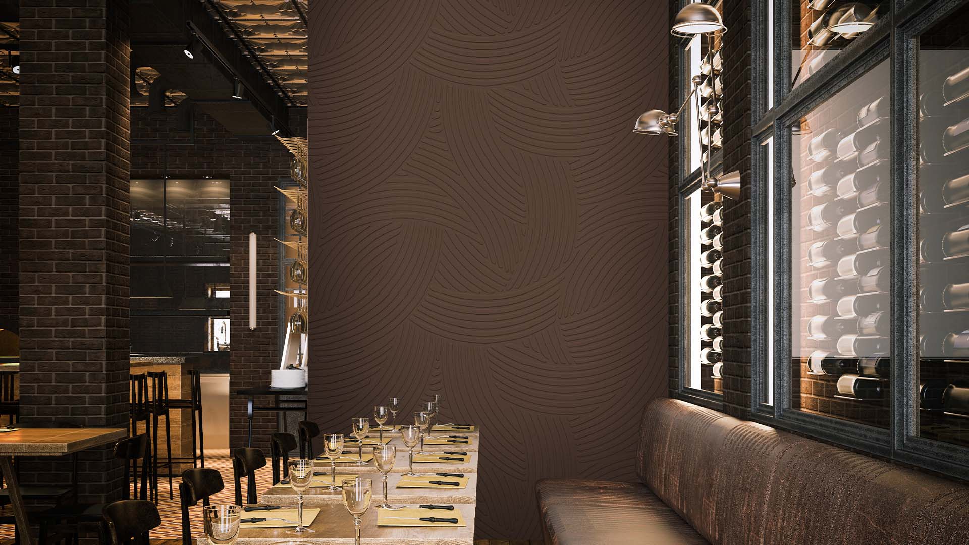 Decoración gráfica ejemplo Dimense restaurante